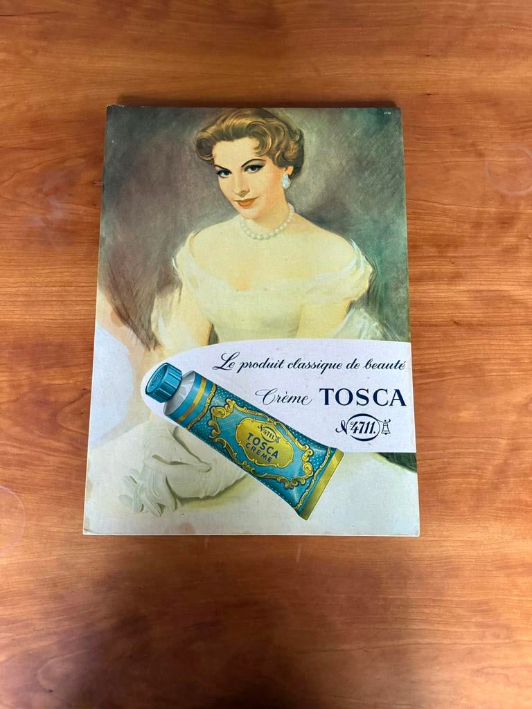 Kartonnen reclamebord TOSCA Crème No. 4711, Verzamelen, Merken en Reclamevoorwerpen, Zo goed als nieuw, Reclamebord, Ophalen of Verzenden