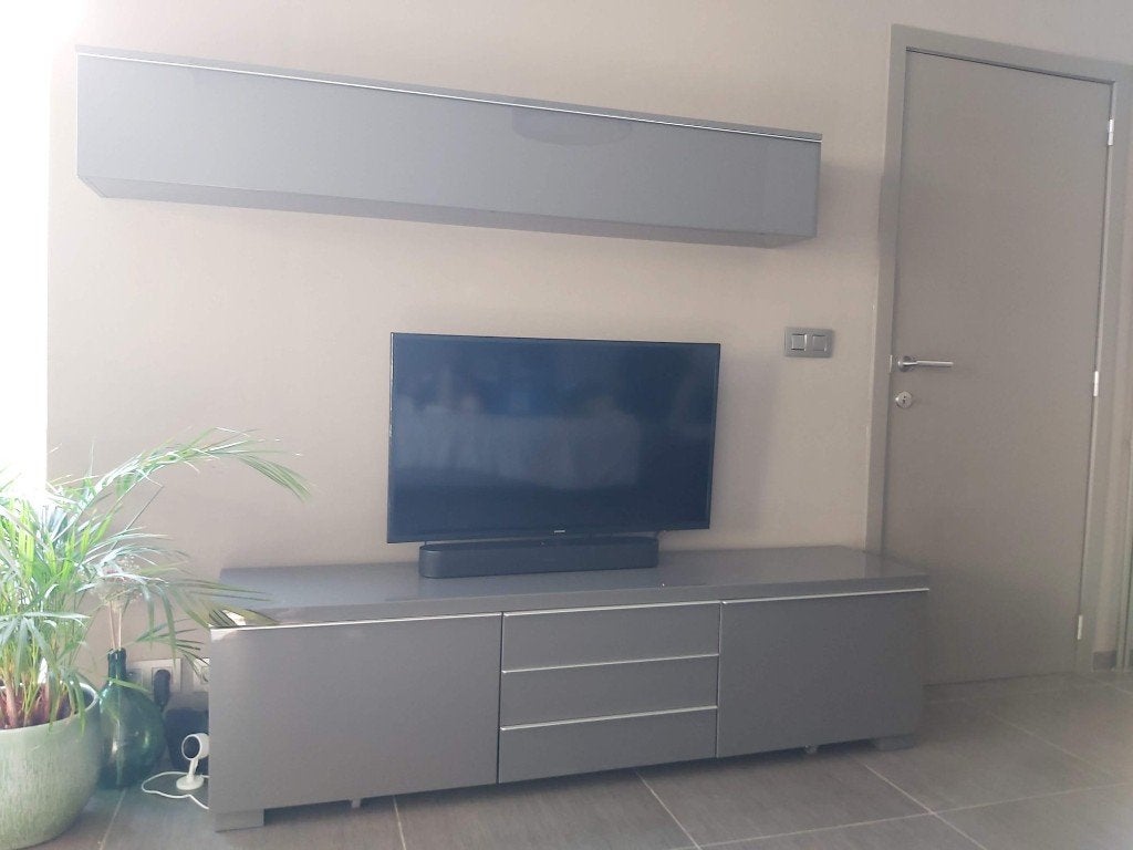 Tv meubel en hangkast, Huis en Inrichting, Kasten |Televisiemeubels, Ophalen, Gebruikt, 150 tot 200 cm, Minder dan 100 cm