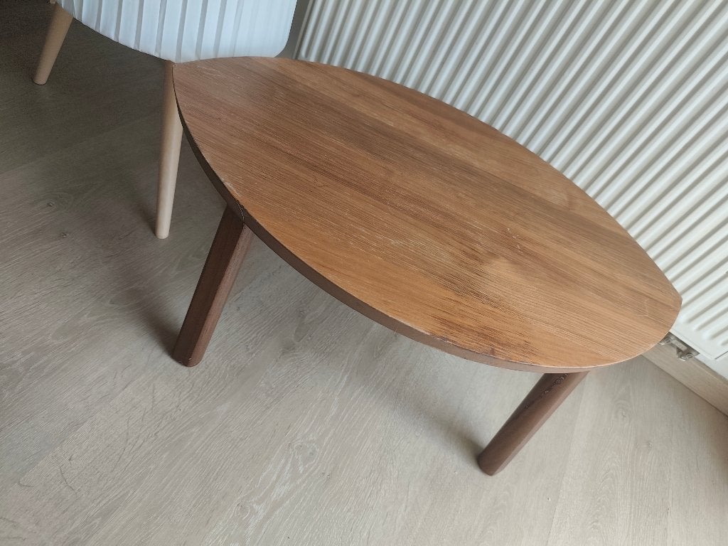 Table basse bois marron Ikea, Maison & Meubles, Enlèvement, Utilisé, Ovale