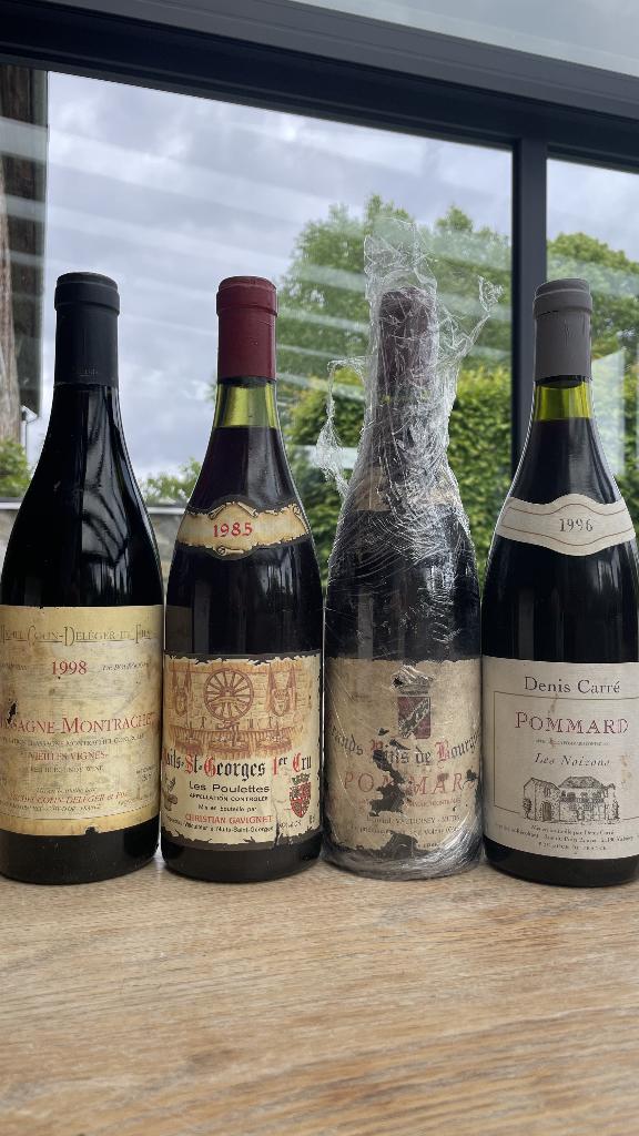 lot de 4 grands bourgogne  voir photo, Collections, Vins, Enlèvement ou Envoi