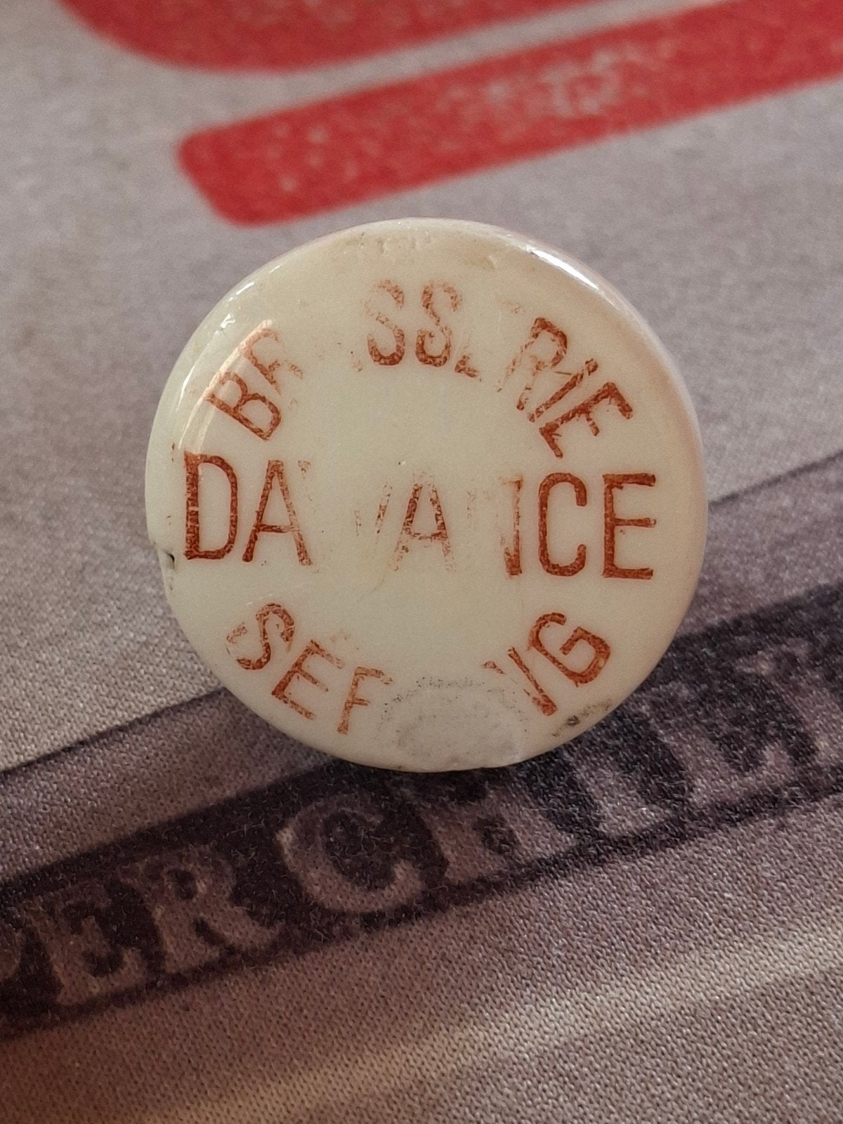 Dop. Brasserie Marcel Dawance  +/-1955 Liege, Verzamelen, Merken en Reclamevoorwerpen, Gebruikt, Verpakking, Ophalen of Verzenden