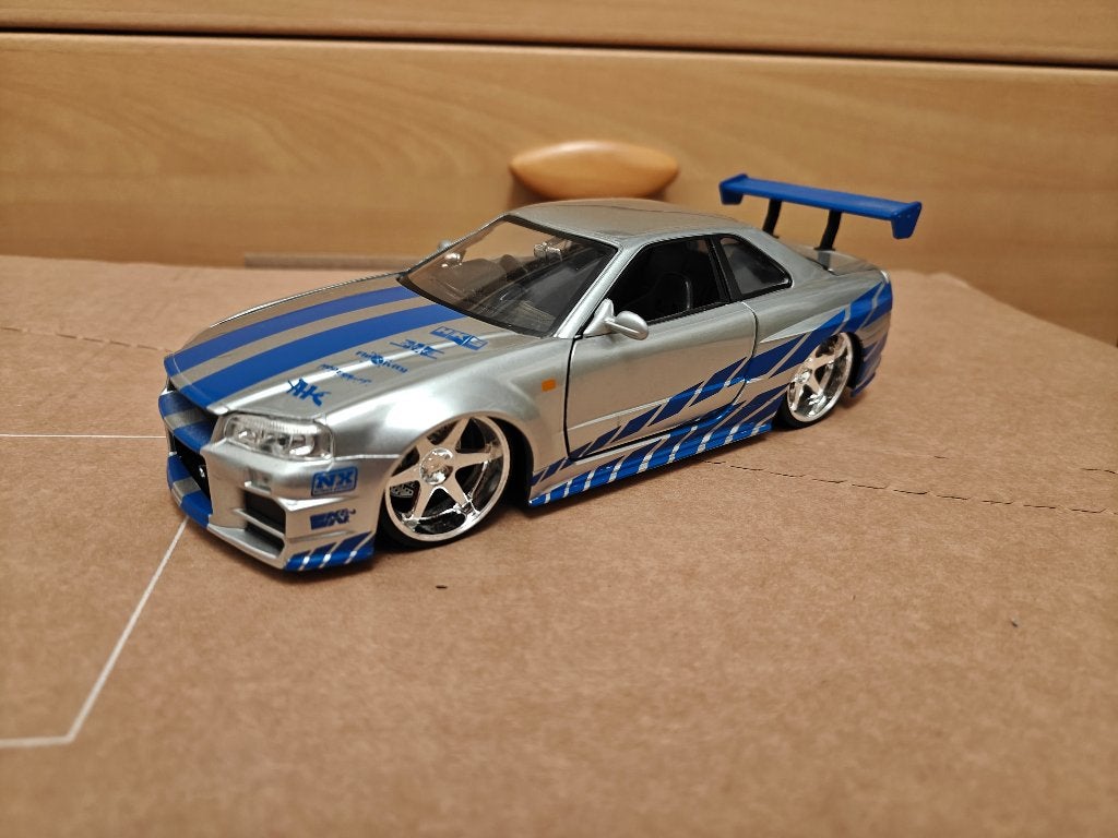 Jada toys fast & furious 2 Brian skyline R34 1/24, Enlèvement, Comme neuf, Voiture, Jada