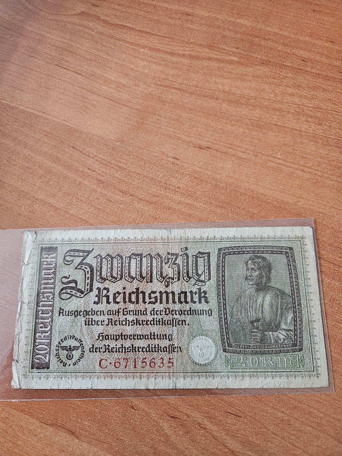 20 Reichsmark Duitsland WWII, Postzegels en Munten, Ophalen of Verzenden, Duitsland, Los biljet