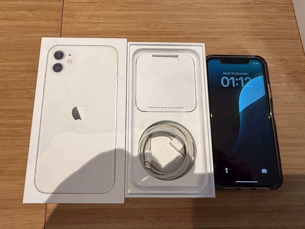 Iphone 11 128GB avec boite origine, Ophalen, Wit, 78 %, IPhone 11