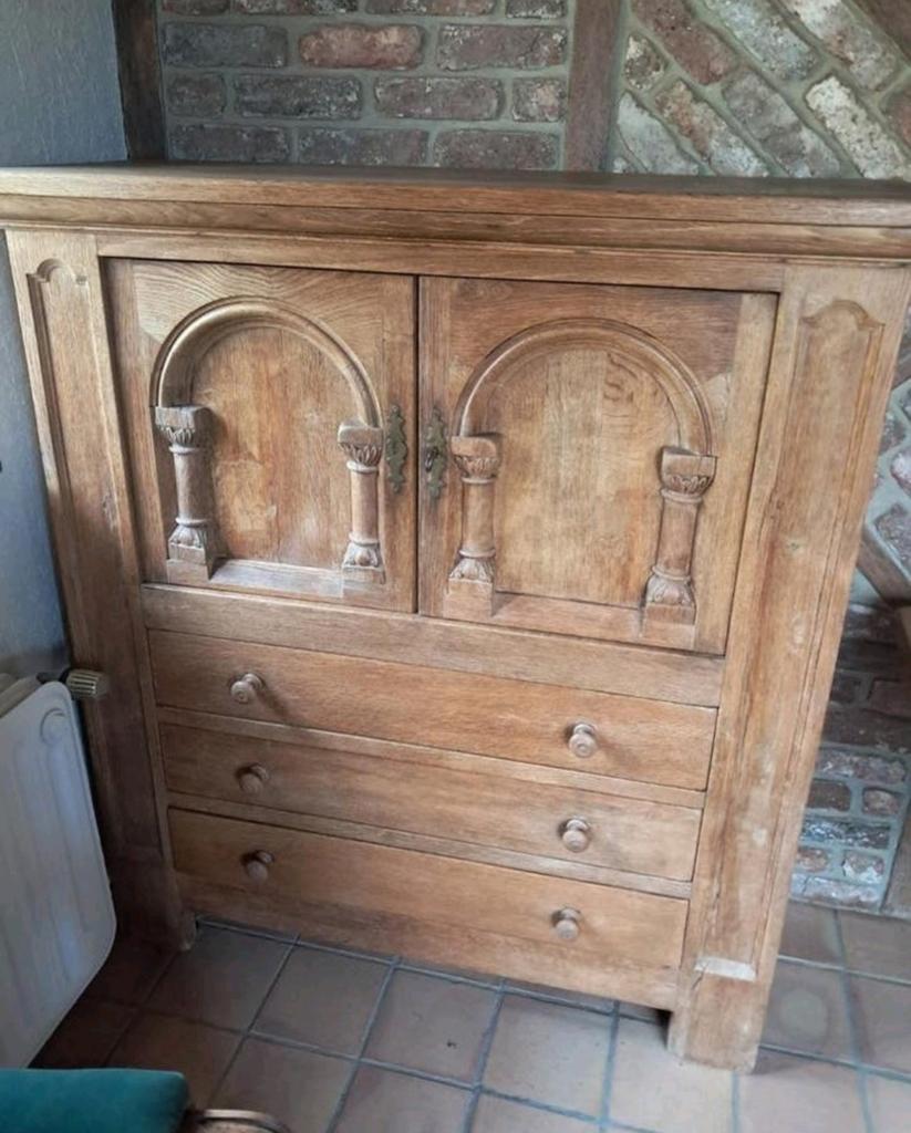 Meuble de métier / commode en chêne, Enlèvement