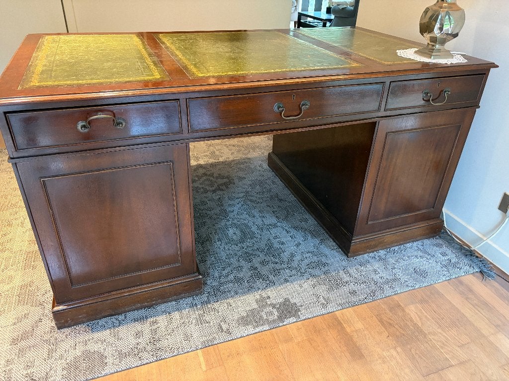 Engels antiek partnerbureau, Huis en Inrichting, Ophalen, 90 cm, Gebruikt, Hout