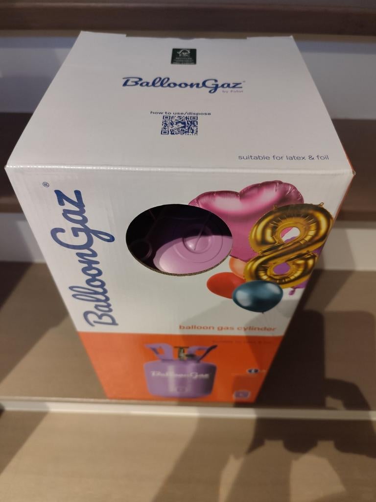 Balloongaz helium vat 5€, Ophalen