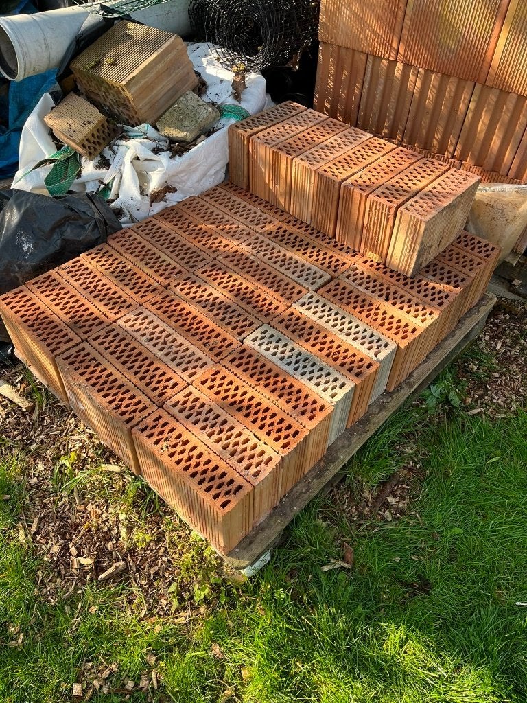Snelbouwstenen 29x9x19 en 30x19x25, Ophalen, Zo goed als nieuw, Bakstenen