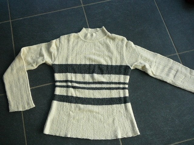 crèmekleurige - grijze souspull van het merk Rhétorique, Kleding | Dames, Truien en Vesten, Maat 38/40 (M), Beige, Ophalen of Verzenden