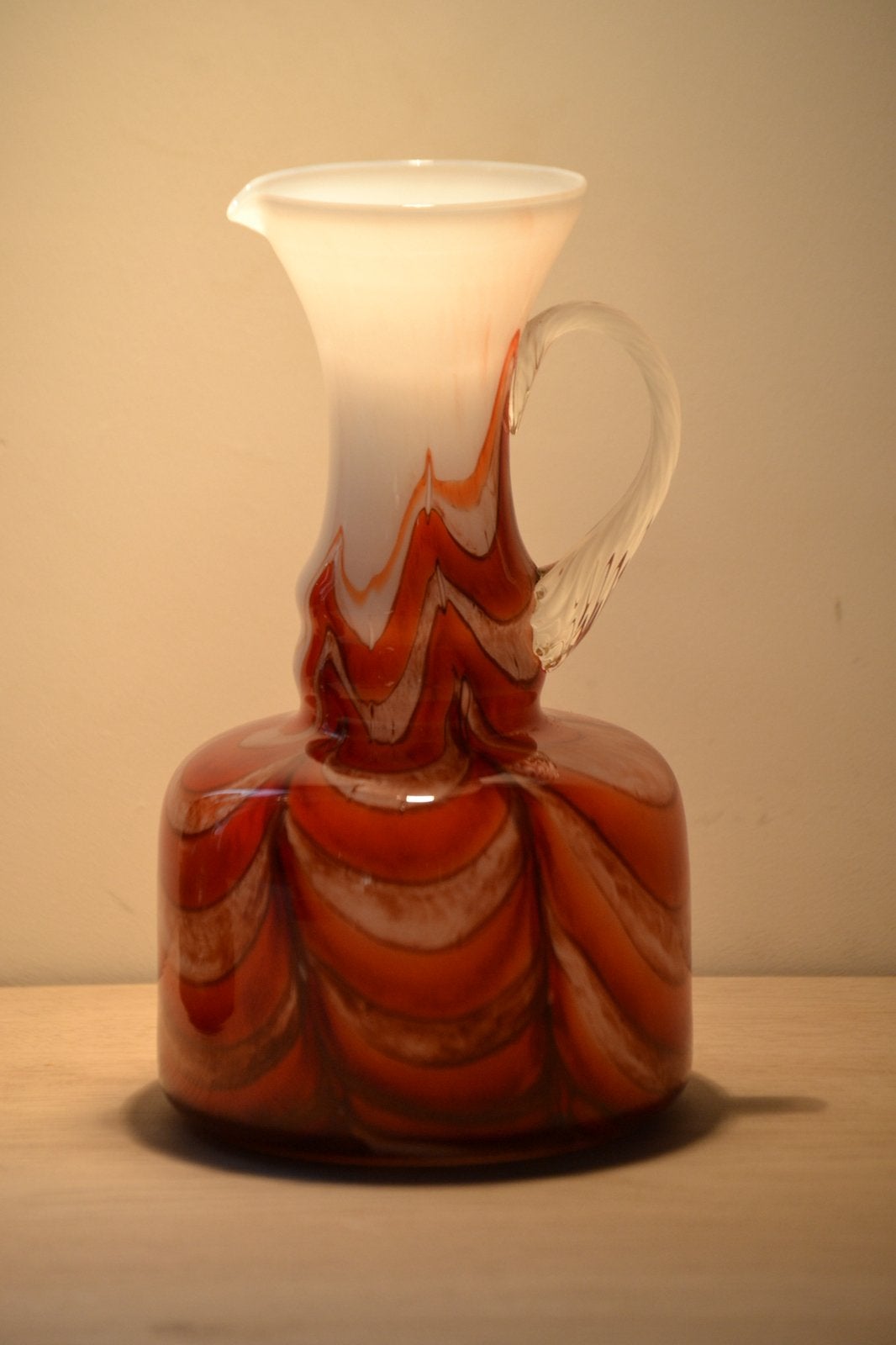 Vase à pichet Florence en opaline italienne vintage, Enlèvement ou Envoi