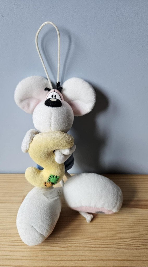 Diddl peluche 17 cm, Kinderen en Baby's, Speelgoed | Knuffels en Pluche, Ophalen of Verzenden, Zo goed als nieuw, Wit, Muis