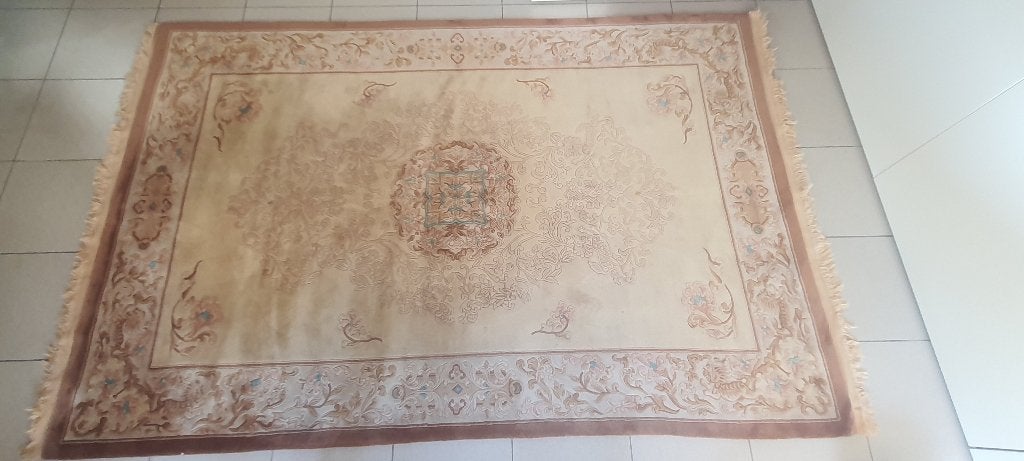 handgeknoopt Chinees tapijt, Huis en Inrichting, Stoffering | Tapijten en Vloerkleden, Ophalen, Blauw, Klassiek chinees, 150 tot 200 cm