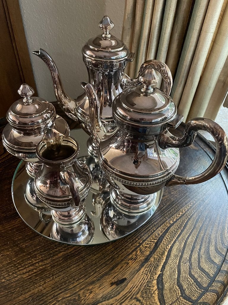 Zilveren koffie en theepot, Ophalen, Zilver