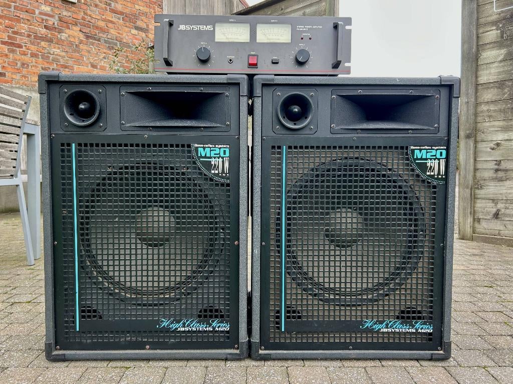 JB SYSTEMS M20 speakers + PA 940 MKII versterker, Enlèvement, Utilisé, Moins de 500 watts, Sono