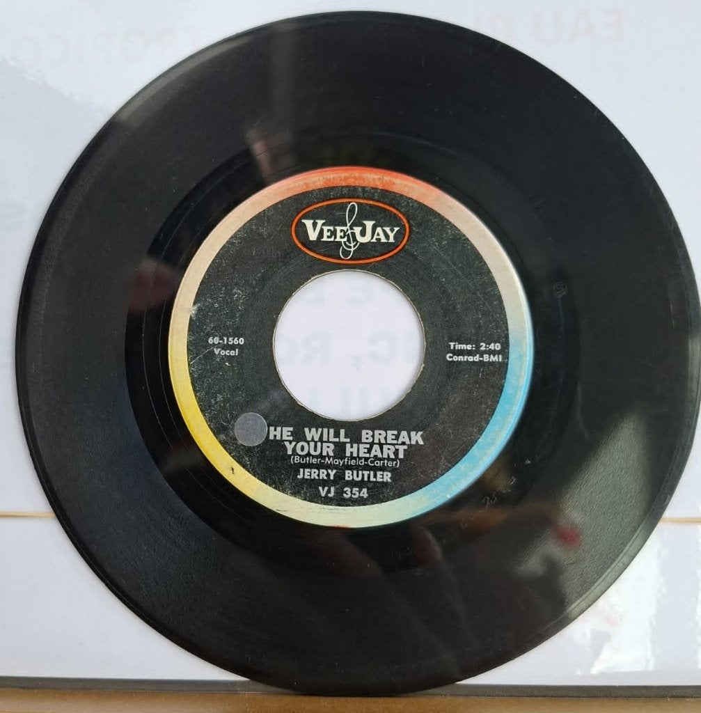 Jerry Butler — Hij zal je hart breken dankzij jou, Gebruikt, Verzenden, Originele persing, 7 inch