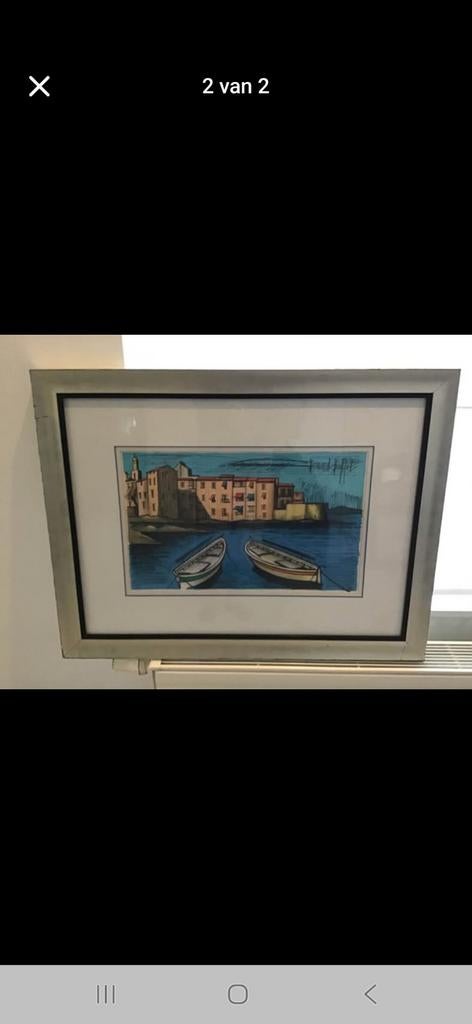 Goudkleurige kader ets Bernard Buffet, Huis en Inrichting, Ophalen