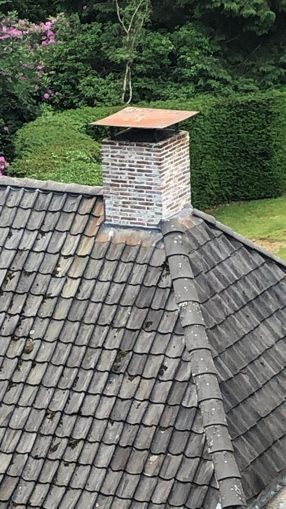 Boomse dakpannen gesmoord, rood en geglazuurd., Ophalen, Gebruikt, Steen of Klei, 15 m² of meer