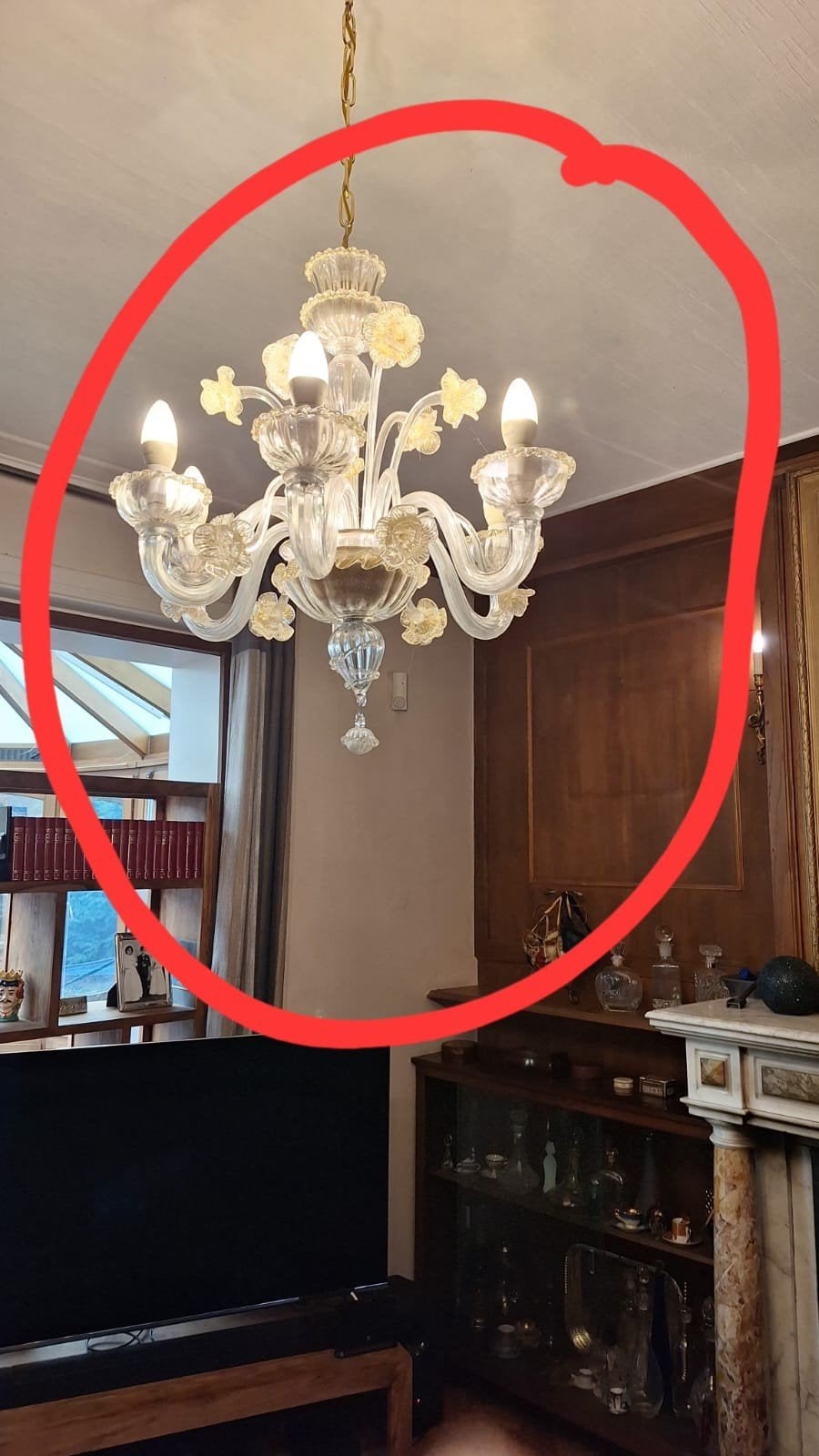 Lustre Murano, Mons, Ophalen