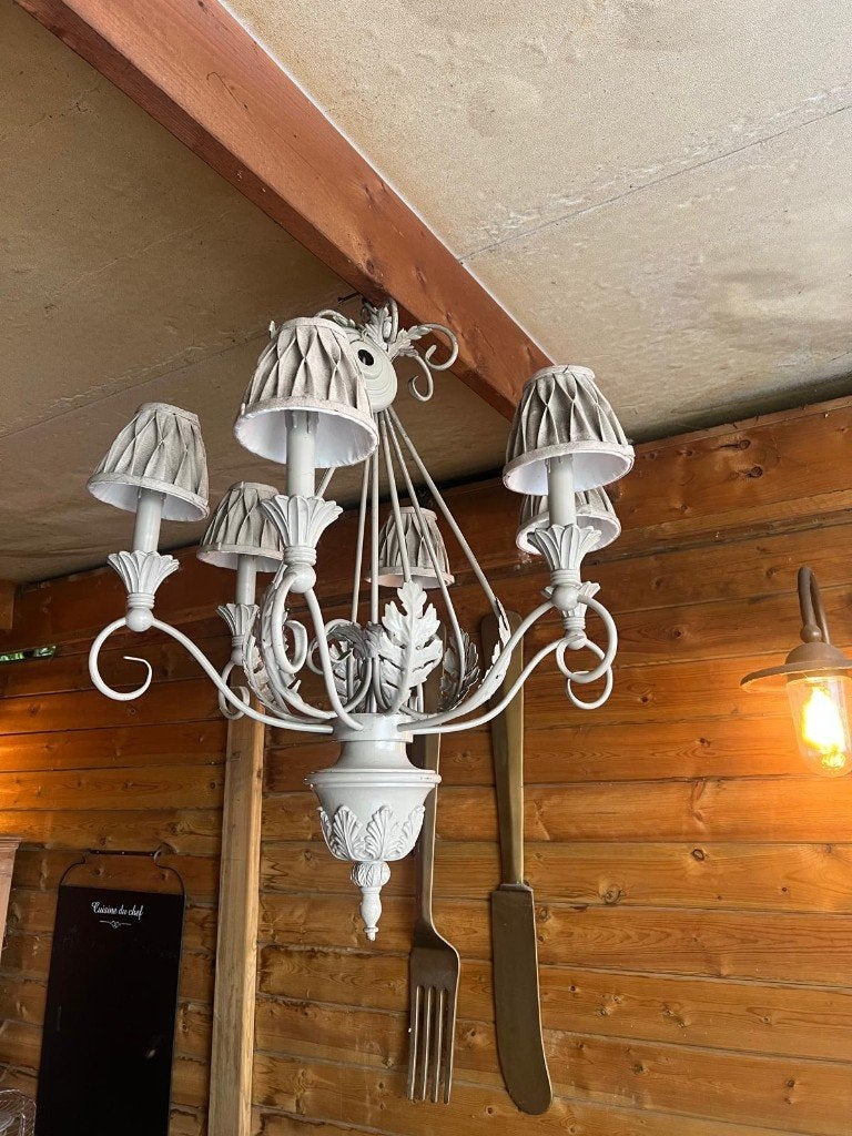 Landelijke hanglamp, Huis en Inrichting, Lampen | Hanglampen, Ophalen, Zo goed als nieuw