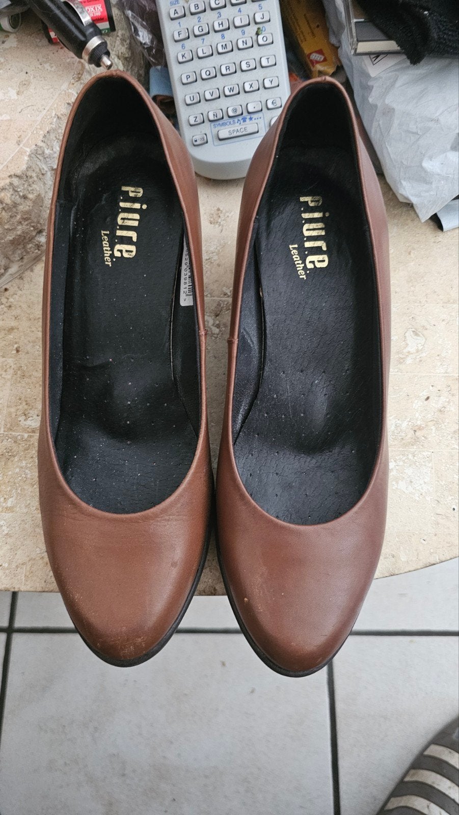 Schoenen, Comme neuf, Brun, Enlèvement, Piure