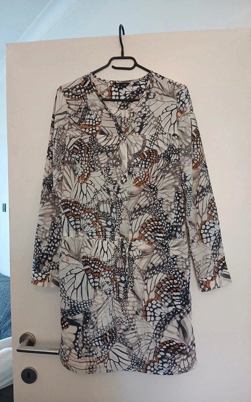 Maat 36 Kleedje herfst tinten lange mouw Sora Jbc, Ophalen, Blauw, JBC, Zo goed als nieuw