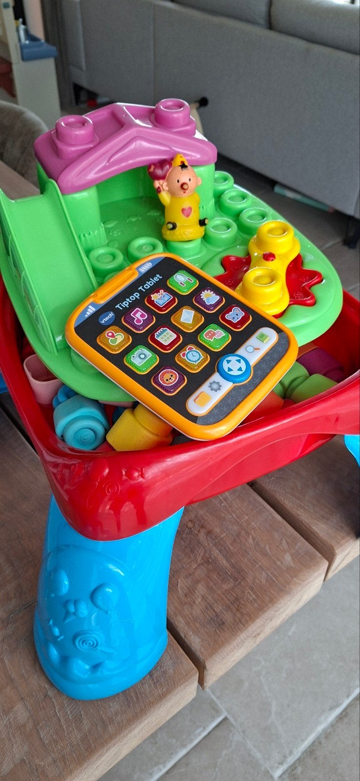 Clementoni speeltafel met blokken en tablet vtech. Speelgoed, Ophalen