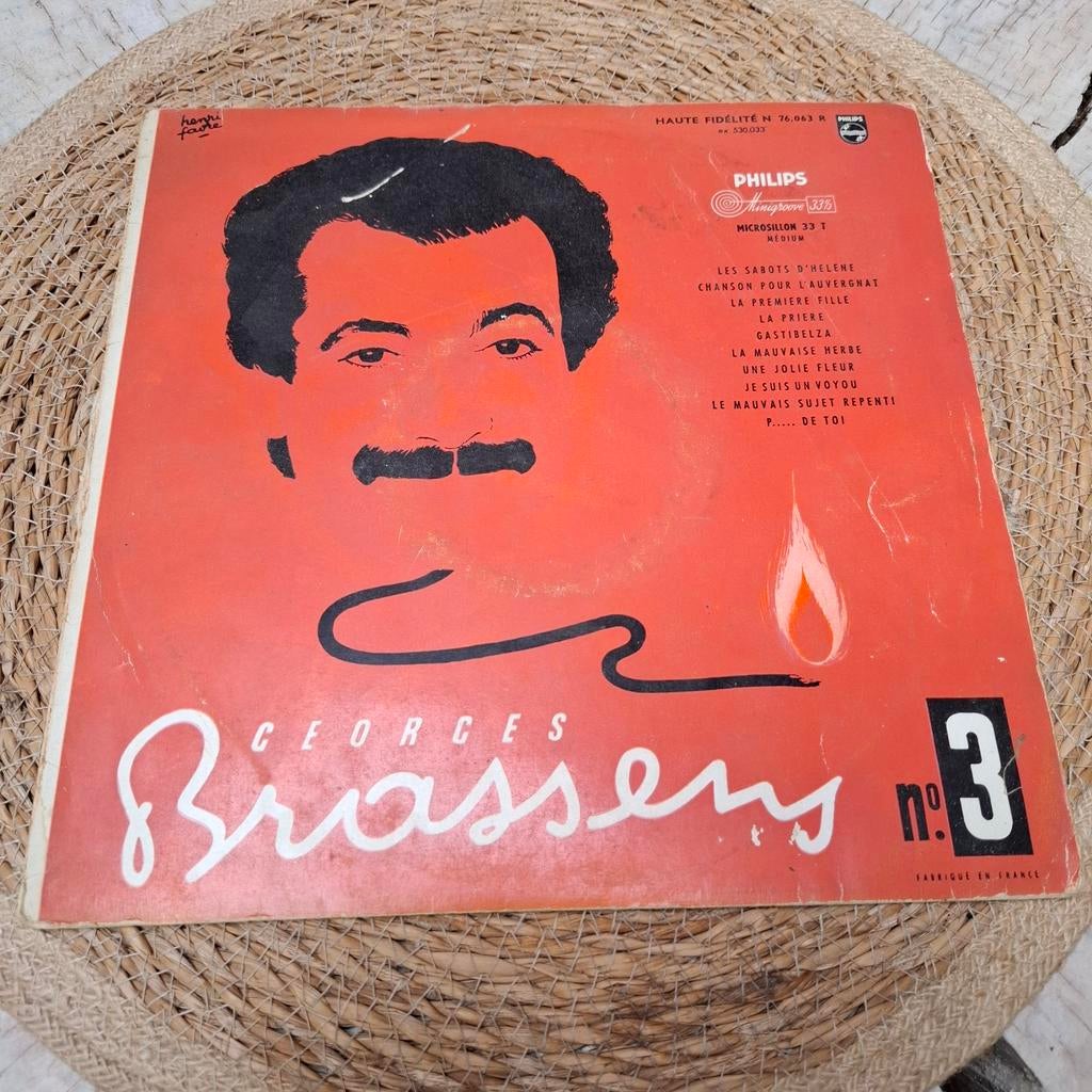 Vinyle 33t - Georges Brassens, n3, microsillon, Ophalen of Verzenden