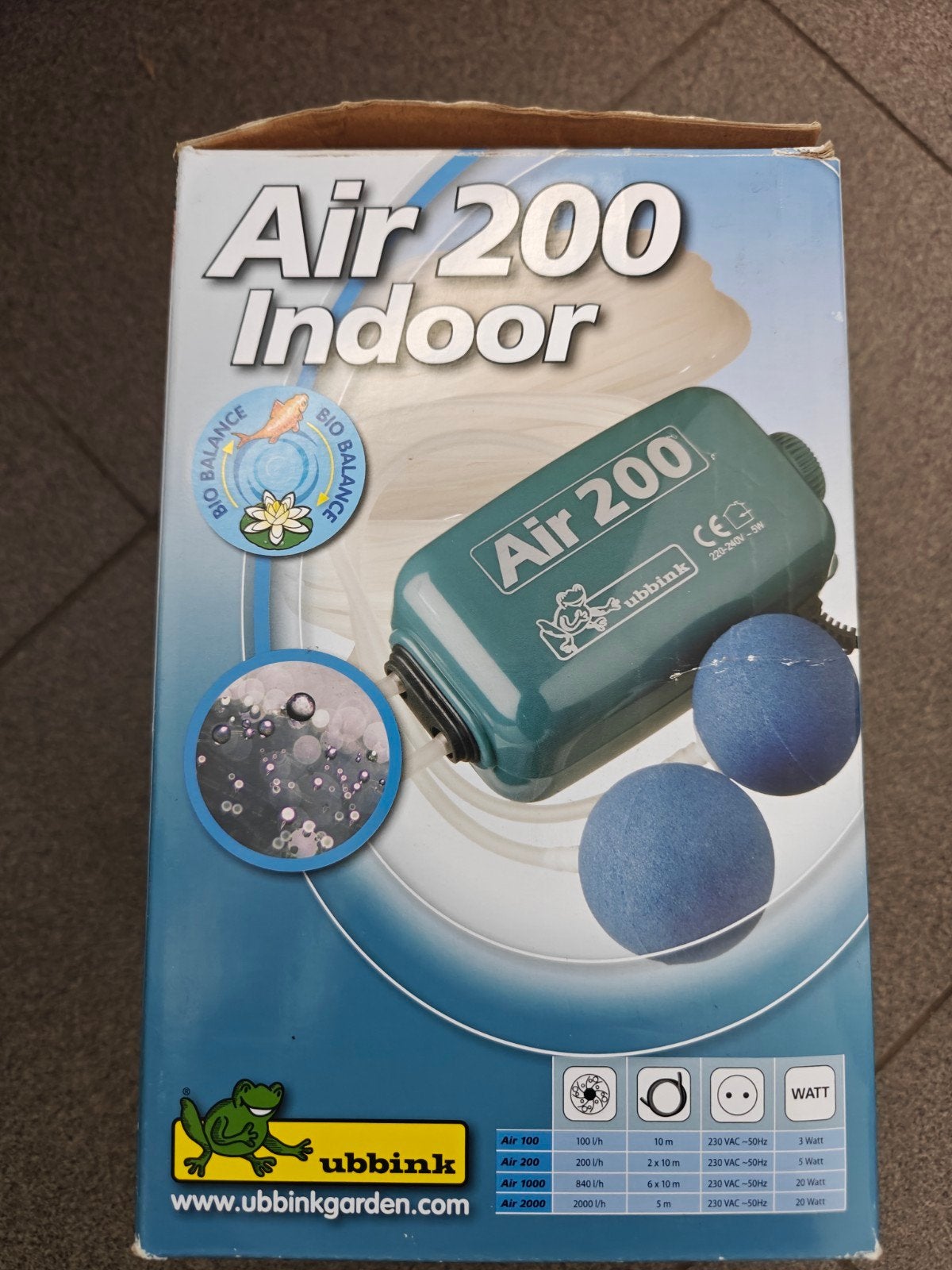 Air 200 indoor beluchtingspomp, Ophalen
