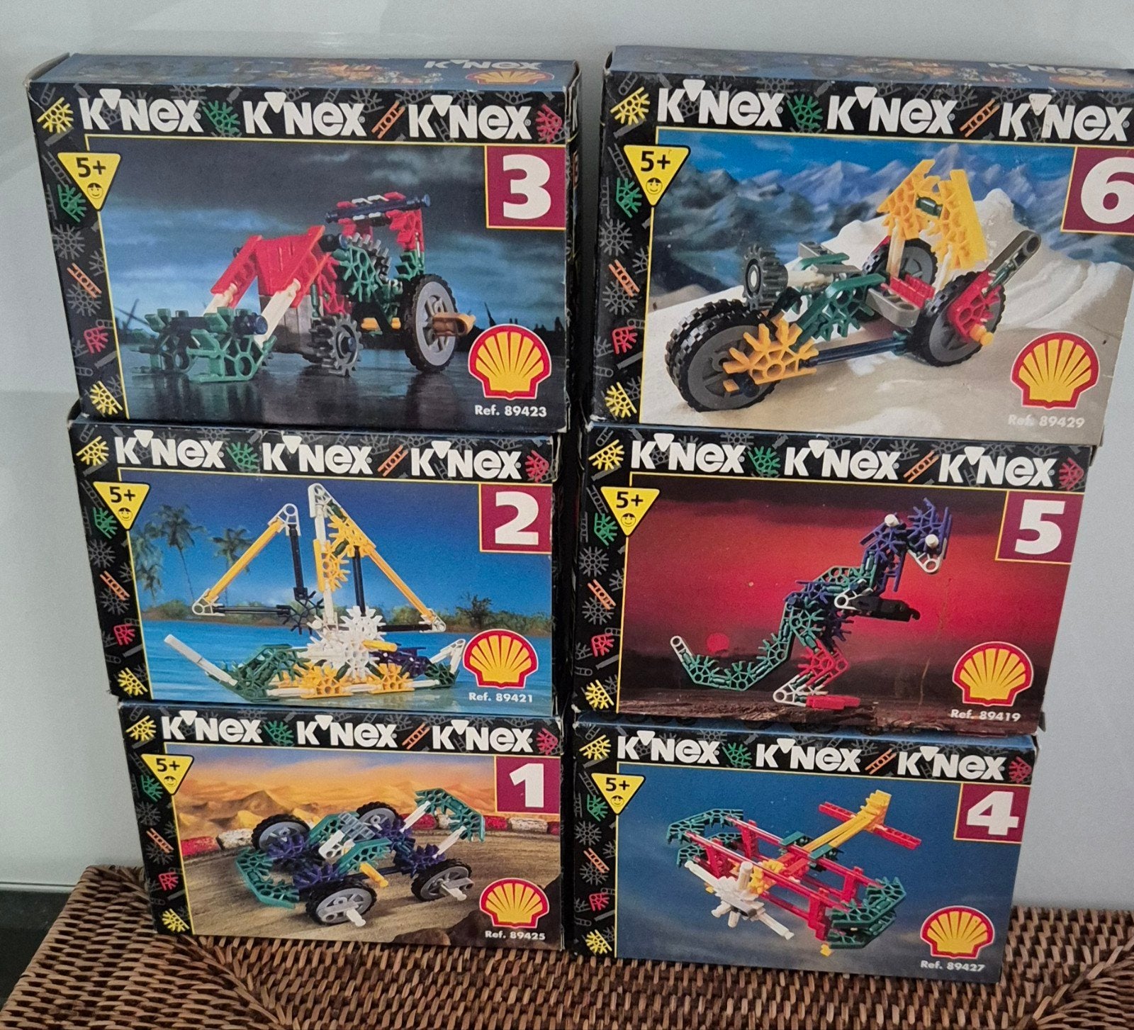 Vintage K'NEX Shell Serie (Sets 1 t/m 6) – ONGEBRUIKT, Ophalen