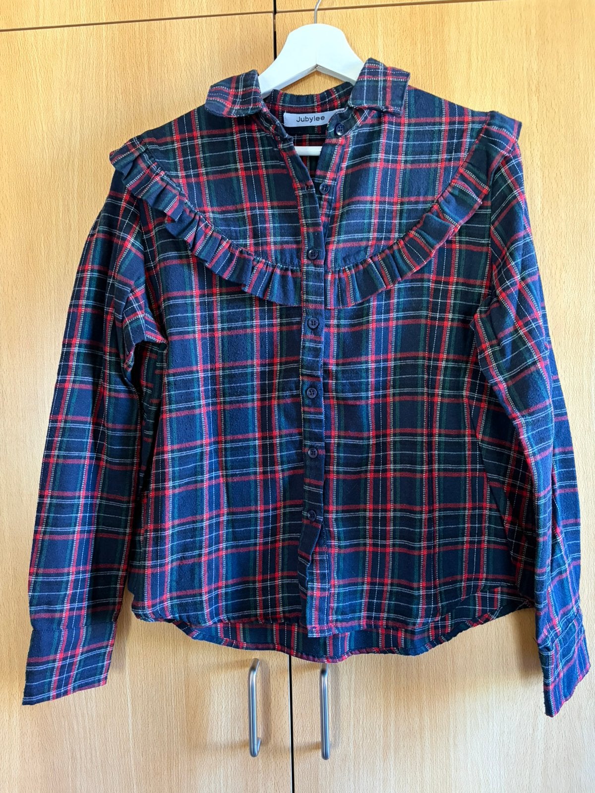 Geruite blouse maat S/M Jubylee, Ophalen of Verzenden, Gedragen, Maat 36 (S), Blauw