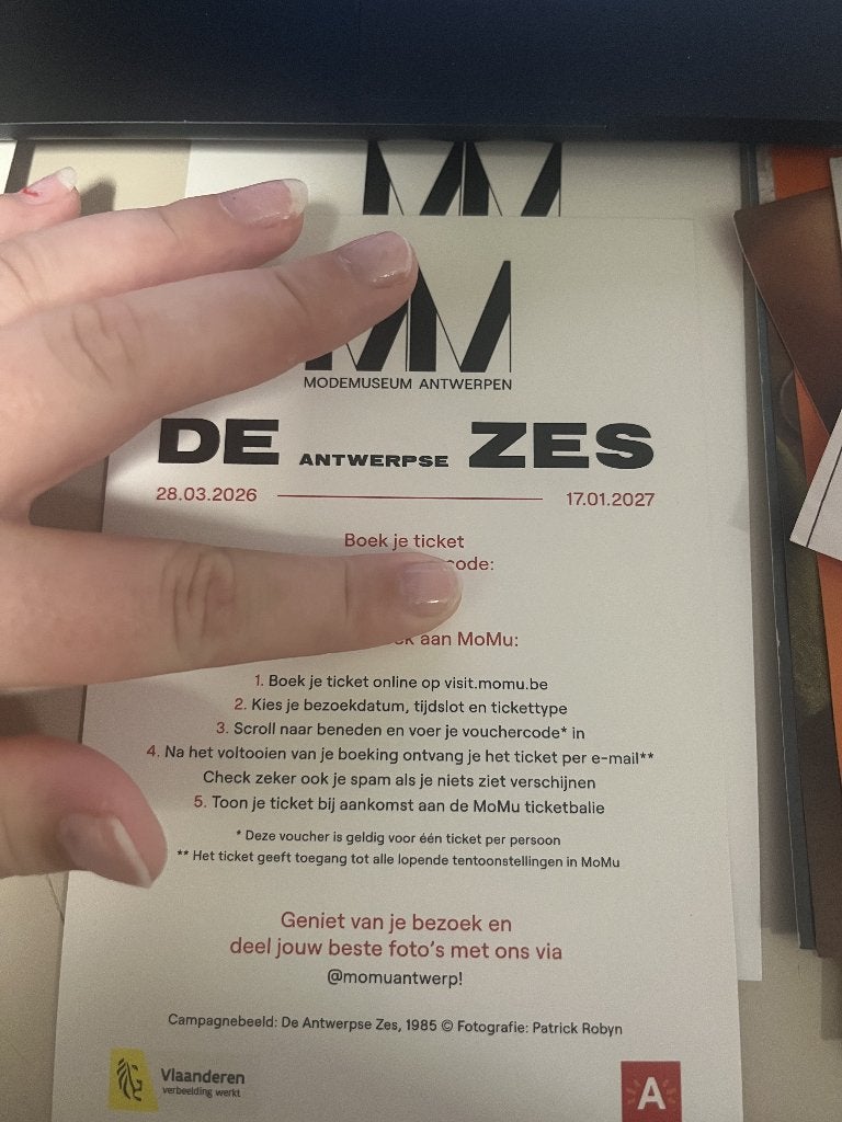 Tickets Mode Museum Antwerpen --> 2 voor €13, Tickets en Kaartjes, Twee personen, Ticket of Toegangskaart