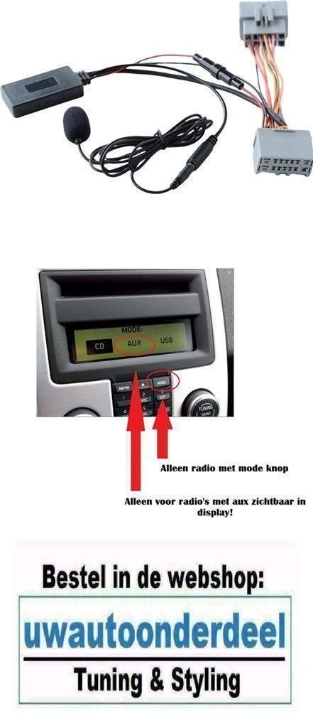 Bluetooth Adapter Voor Volvo V50 Carkit Streaming Muziek Aux, Envoi