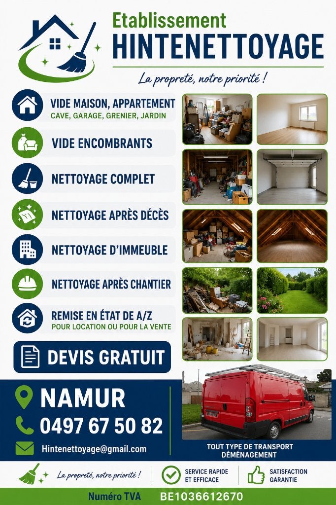 Vide maison vide encombrants nettoyage remise en état, Enlèvement