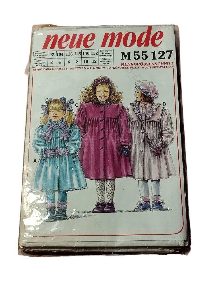 Neue Mode vintage patroon voor kinderen n M55 127 vintage, Hobby en Vrije tijd, Kledingpatronen, Gebruikt, Kind, Jas, Ophalen