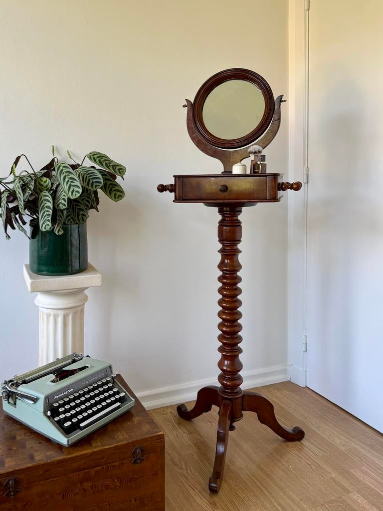 Antieke shaving stand / barbière 19e eeuws, Enlèvement