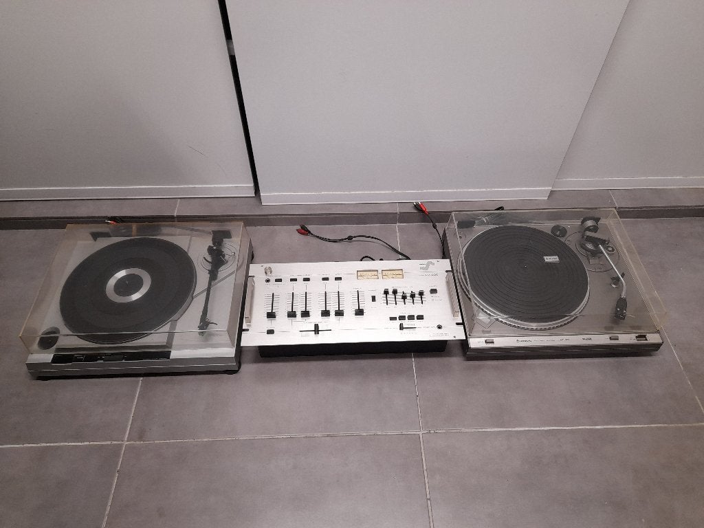 2 platenspelers+mengpaneel voor 300€ te beluisteren, Enlèvement ou Envoi, Comme neuf, Tourne-disque