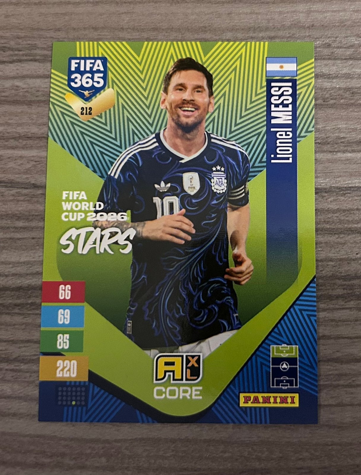 Panini fifa 365 Adrenalyn. Lionel Messi World cup star, Hobby en Vrije tijd, Ophalen of Verzenden, Nieuw, Plaatje