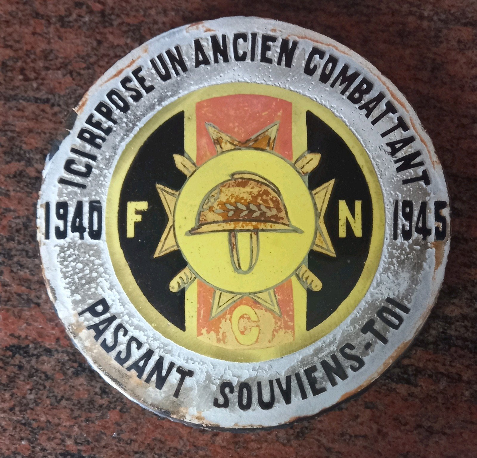 Plaque commémorative émaillée de la Seconde Guerre mondiale, Collections, Objets militaires | Seconde Guerre mondiale, Enlèvement ou Envoi