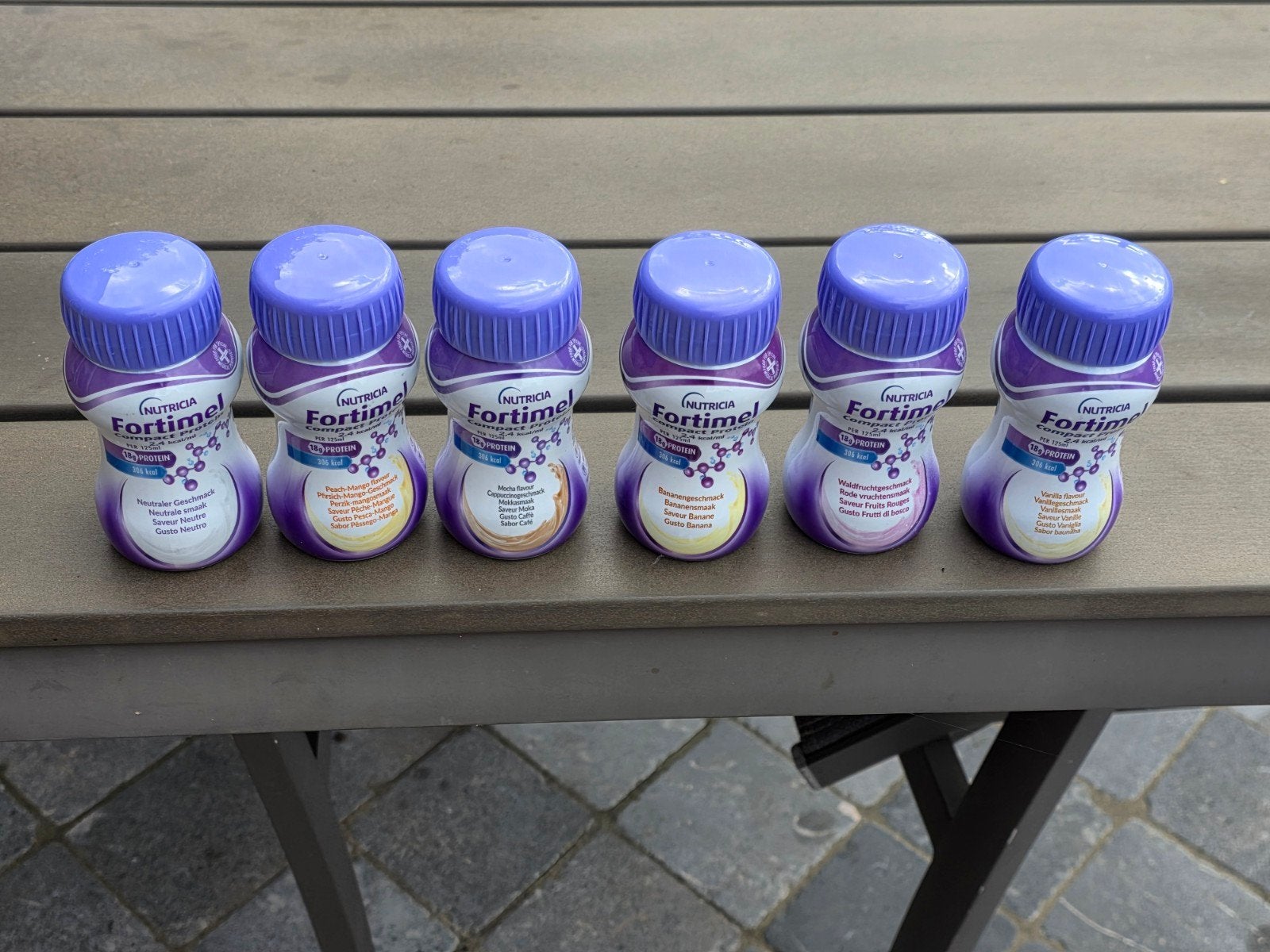8 flesjes fortimel, Ophalen