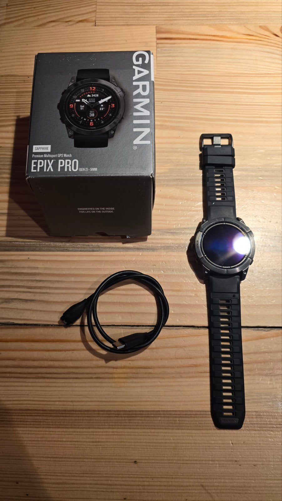 Garmin Epix pro (gen2) 51mm, Handtassen en Accessoires, Ophalen, Stappen, Zwart, Garmin epix pro gen 2