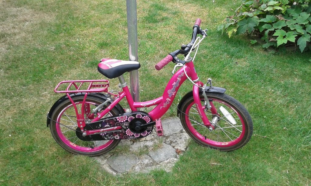 kinderfiets 16 inch, Fietsen en Brommers, Ophalen, Zo goed als nieuw, 16 tot 20 inch, Zijwieltjes