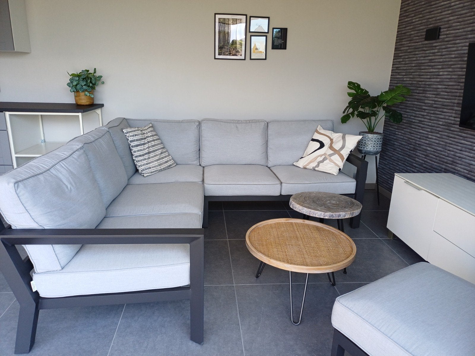 Loungeset aluminium - kwaliteit!, Ophalen, 6 zitplaatsen, Aluminium, Zo goed als nieuw