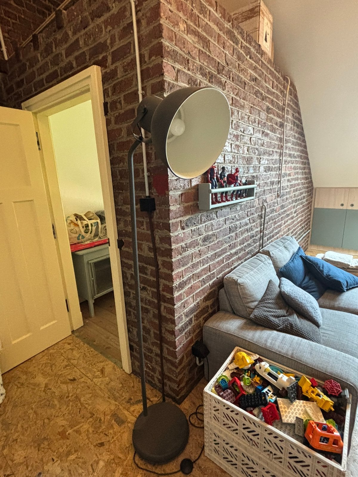 Lamp Ikea Hektar, Huis en Inrichting, Lampen | Vloerlampen, Ophalen, Zo goed als nieuw, 150 tot 200 cm