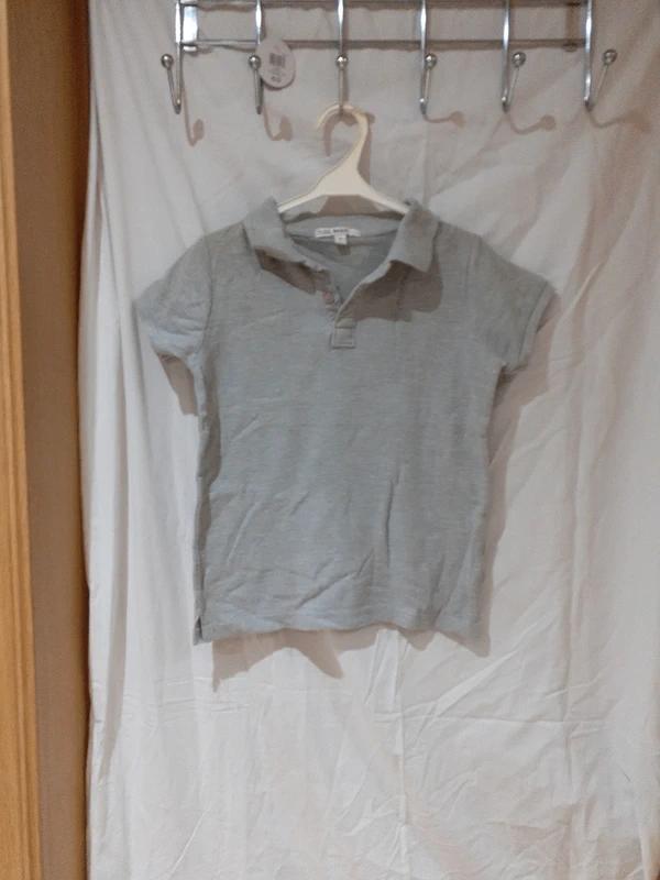 Polo manche courte gris pure basic 8 ans, Garçon, Enlèvement ou Envoi, Chemise ou À manches longues, Utilisé