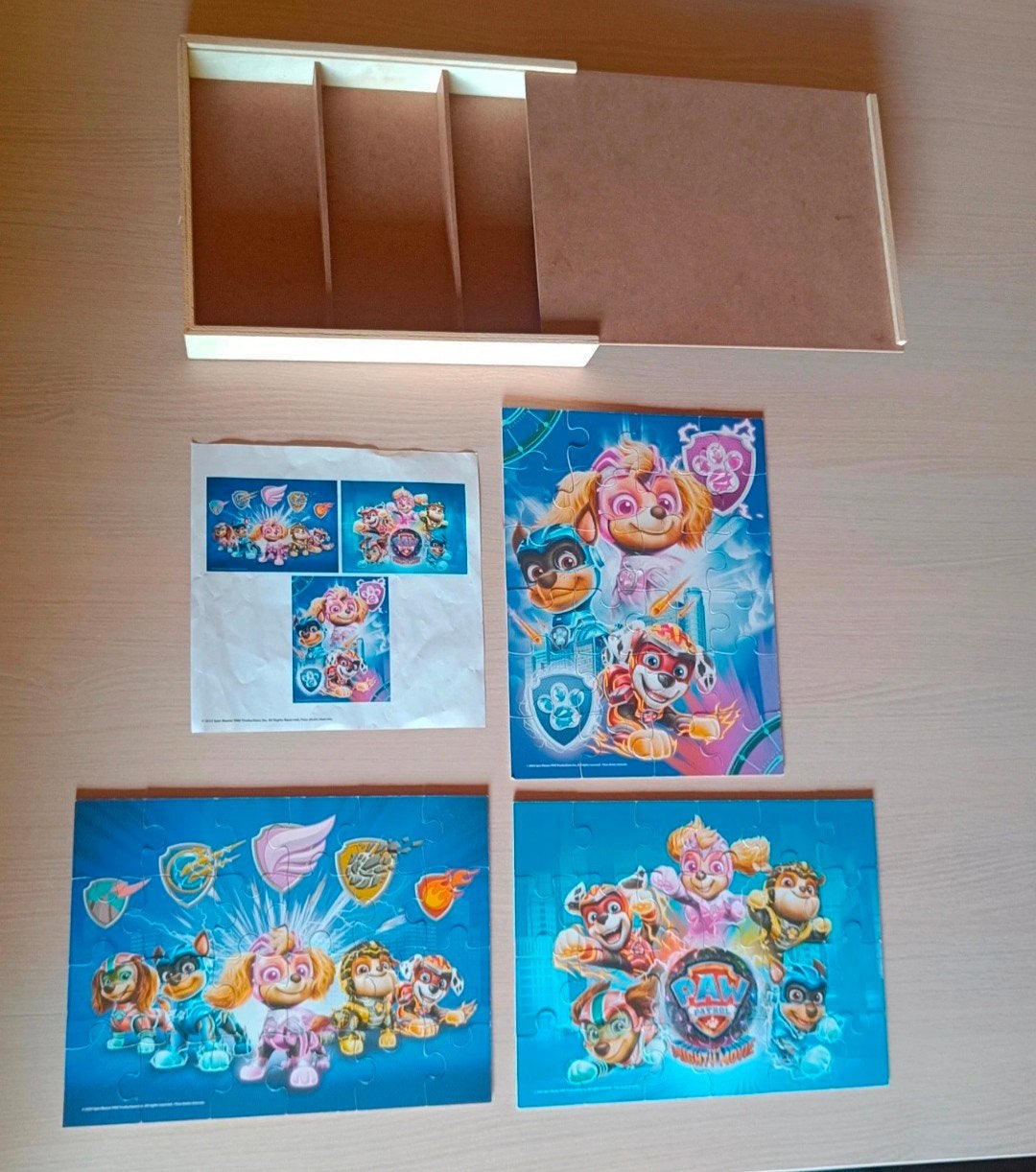 Paw patrol houten puzzels 3x 24 stuks, Ophalen of Verzenden