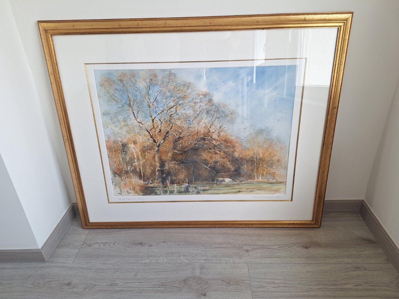 Schilderij '' At the edge of the wood ''  Klimtova 1994, Ophalen, Landschap