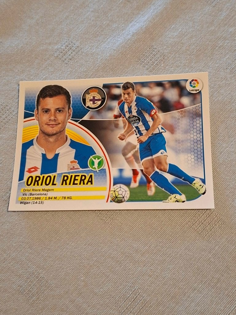 Panini / Sticker/Oriol Riera/Deportivo la Coruna/2016-2017, Verzamelen, Ophalen of Verzenden, Nieuw, Poster, Plaatje of Sticker