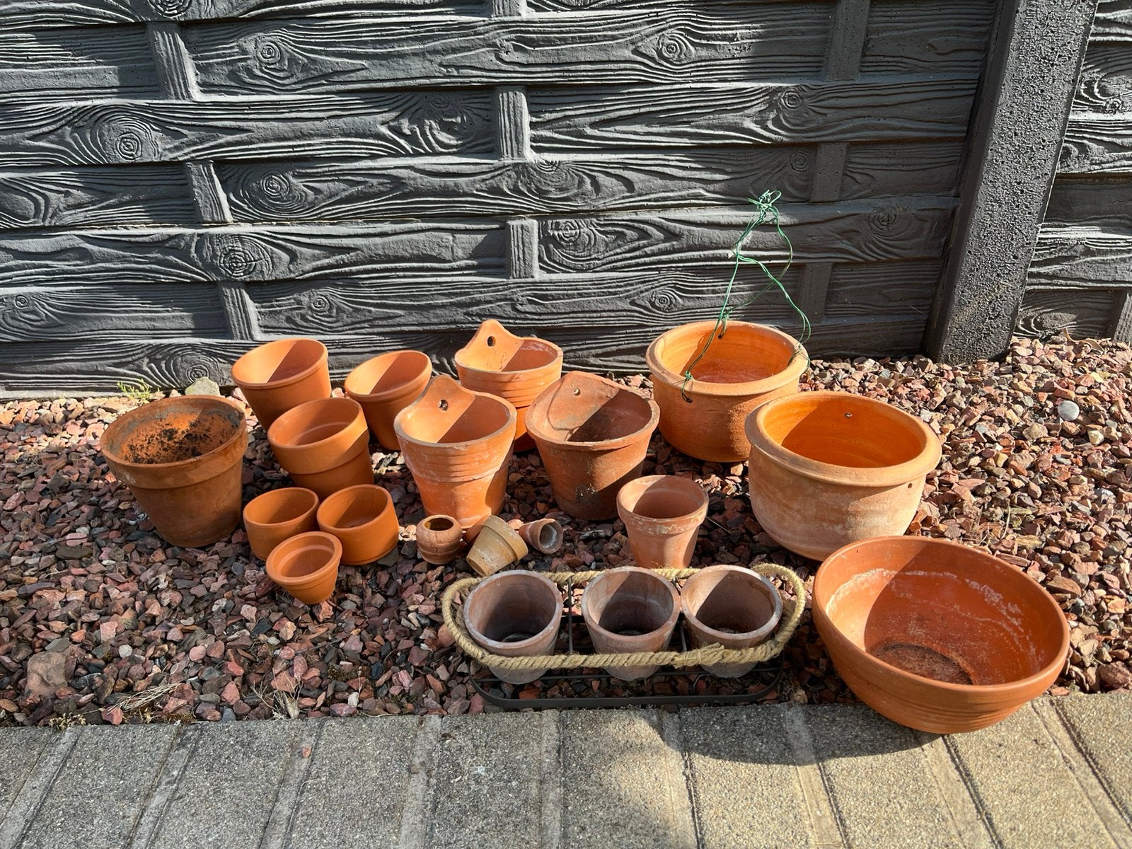 Terracotta bloempotten, Tuin en Terras, Ophalen, Zo goed als nieuw
