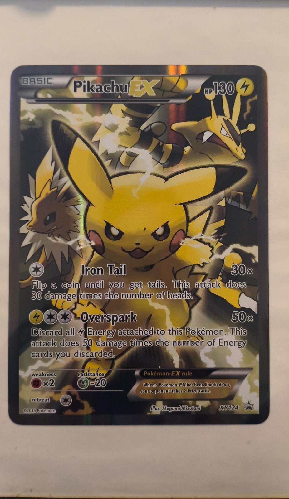 Pikachu EX Jumbo perfect condition, Verzamelen, Ophalen of Verzenden, Nieuw, Speelkaart(en)