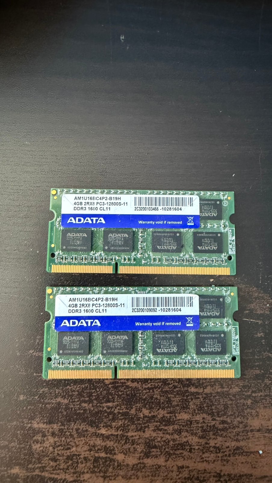 ADATA 8gb -> 2x4GB DDR3 1600MHz  RAM SO-DIMM PC3-12800S-11, Computers en Software, RAM geheugen, Ophalen, Zo goed als nieuw, DDR3